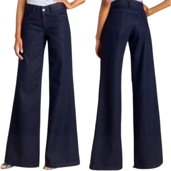 🦋 GOLDSIGN Wide Leg Orchid Style jeans Size 28 - Picture 1 of 6
